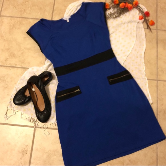 Monteau Dresses & Skirts - ⚡️Monteau Blue/Black Fitted Dress⚡️